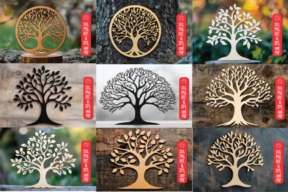 Download Tree Laser Cut SVG Cut File Bundle - Svg cut file Collection
