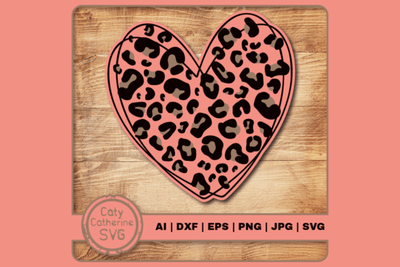 Download Leopard Print Love Heart SVG Cut File - Svg cut file Collection
