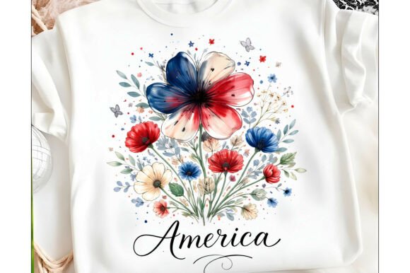 Download Boho Floral USA 250 T-shirt Design Png - Usa Collection